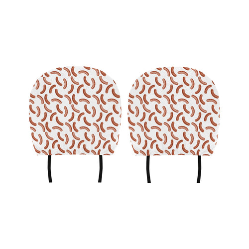 Sausage Pattern Print Design 04 Car Headrest Cover