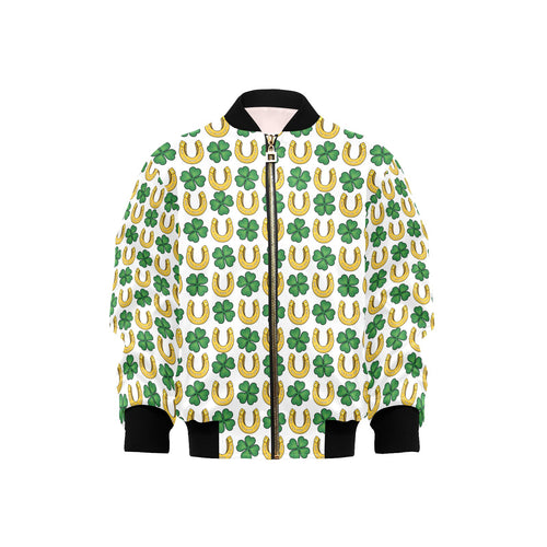 Horseshoes Pattern Print Design 04 Kids' Boys' Girls' Bomber Jacket