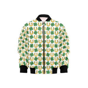 Horseshoes Pattern Print Design 04 Kids' Boys' Girls' Bomber Jacket