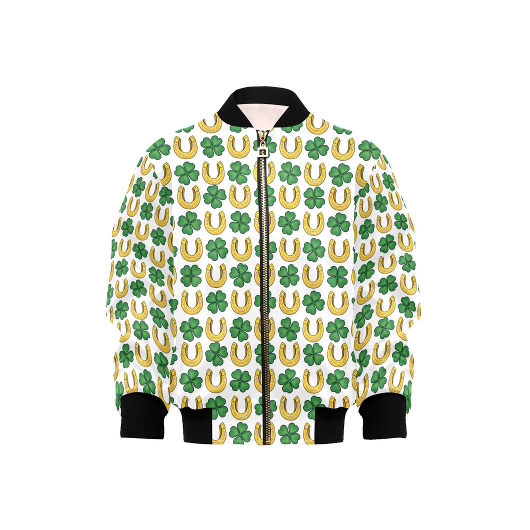 Horseshoes Pattern Print Design 04 Kids' Boys' Girls' Bomber Jacket