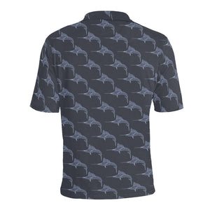 Swordfish Pattern Print Design 03 Men's All Over Print Polo Shirt