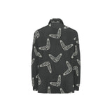 Hand drawn boomerang Australian aboriginal ornamen Women's Long Sleeve Polo Shirt