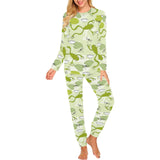 Cute frog dragonfly pattern Women's All Over Print Pajama Set