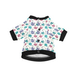 Tea pots Pattern Print Design 05 All Over Print Pet Dog Round Neck Fuzzy Shirt