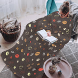 Coffee bean leave pattern Blanket Robe with Sleeves