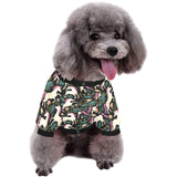 Unicorns forest background All Over Print Pet Dog Round Neck Fuzzy Shirt