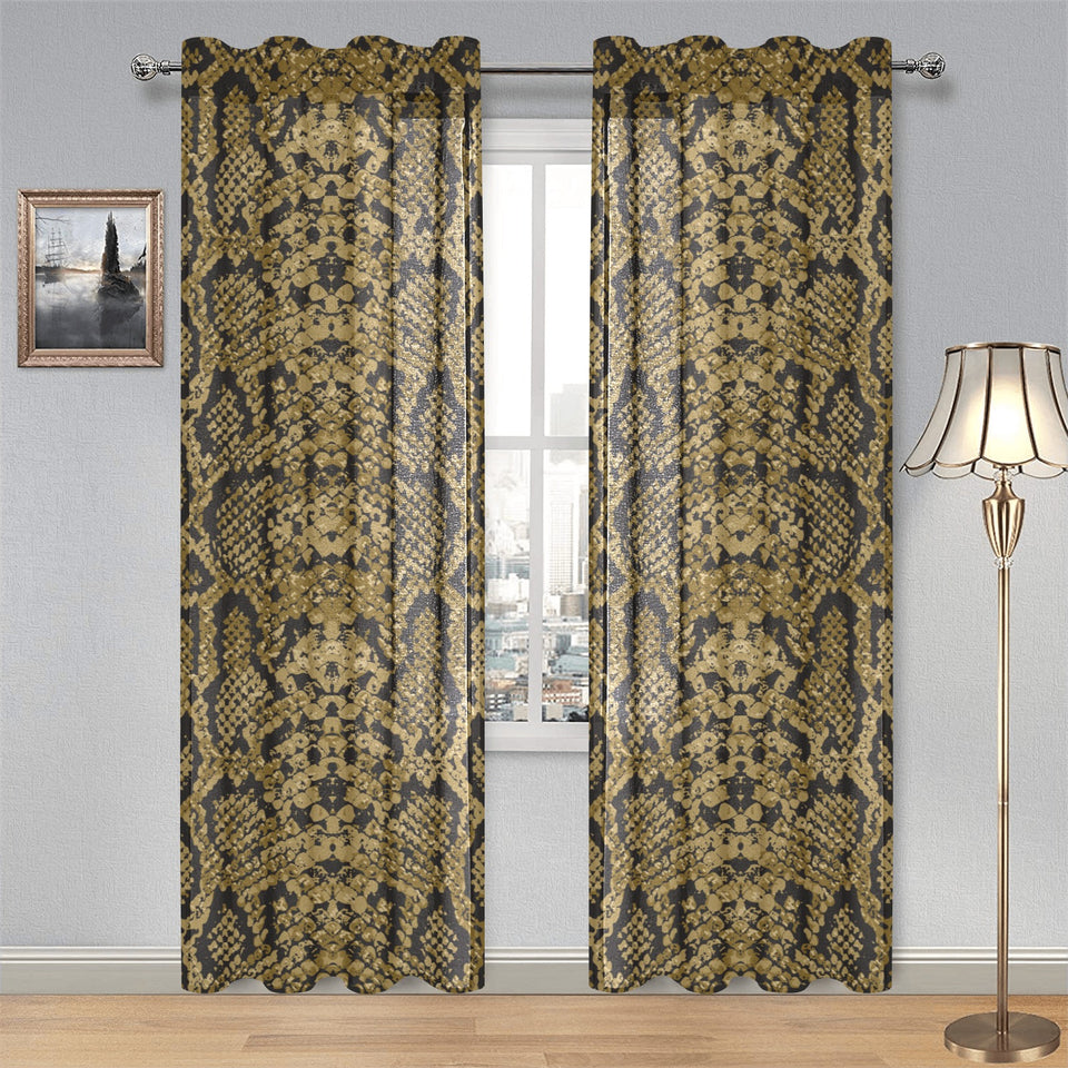Snake skin pattern Gauze Curtain