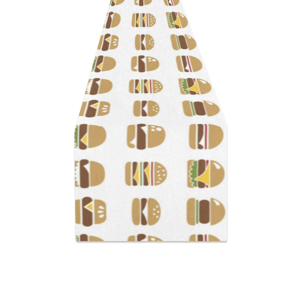 Hamburger Pattern Print Design 02 Table Runner