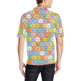 Chemistry Periodic Table Pattern Print Design 01 Men's All Over Print Polo Shirt