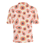 papaya leaves pattern Men's All Over Print Polo Shirt