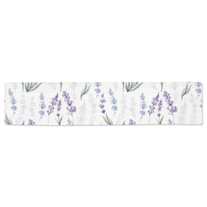 Hand painting Watercolor Lavender Table Runner