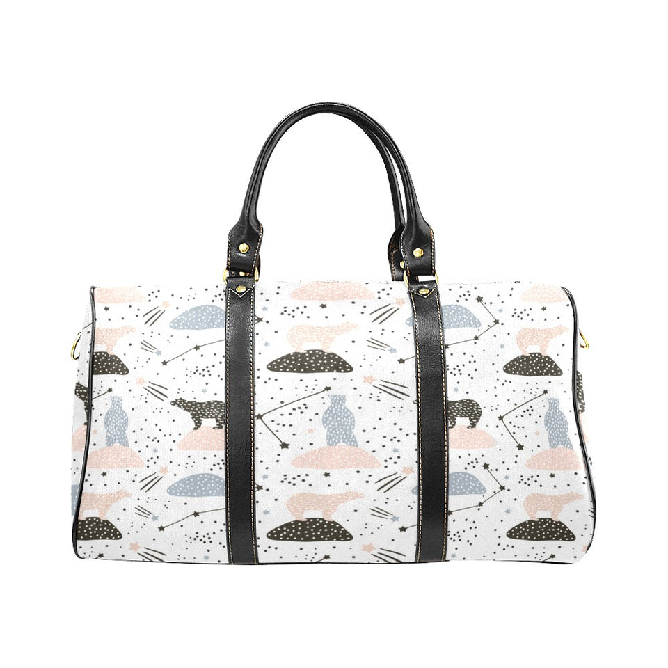 Polar bears star poka dot pattern Travel Bag