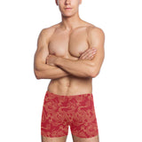 Gold dragons red background Men's Swimming Trunks