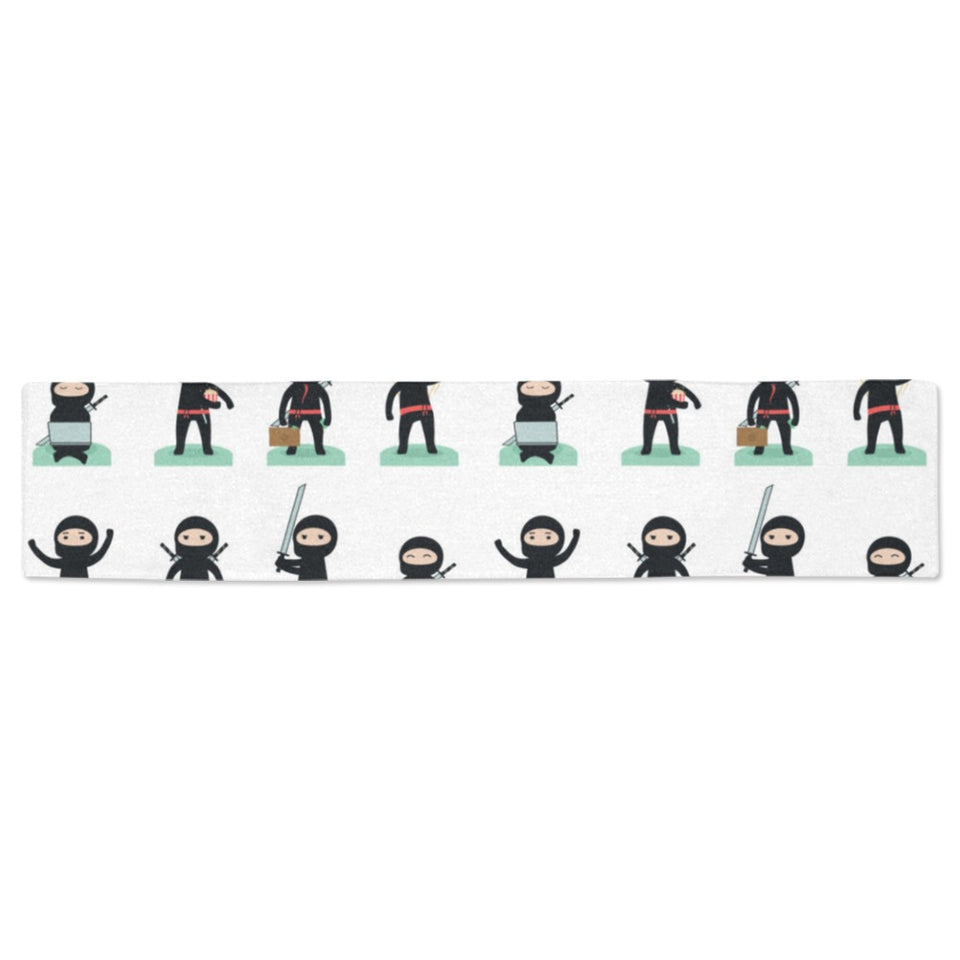 Cute ninja katana sword pattern Table Runner