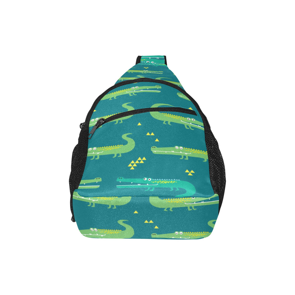 Crocodile pattern All Over Print Chest Bag