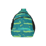 Crocodile pattern All Over Print Chest Bag