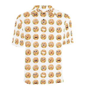 Hamburger Pattern Print Design 04 Men's All Over Print Polo Shirt