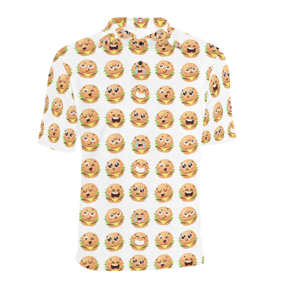 Hamburger Pattern Print Design 04 Men's All Over Print Polo Shirt