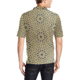 arabic star gold pattern Men's All Over Print Polo Shirt