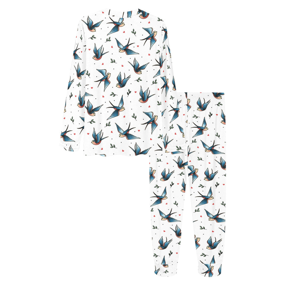 Swallow Pattern Print Design 04 Women's All Over Print Pajama Set