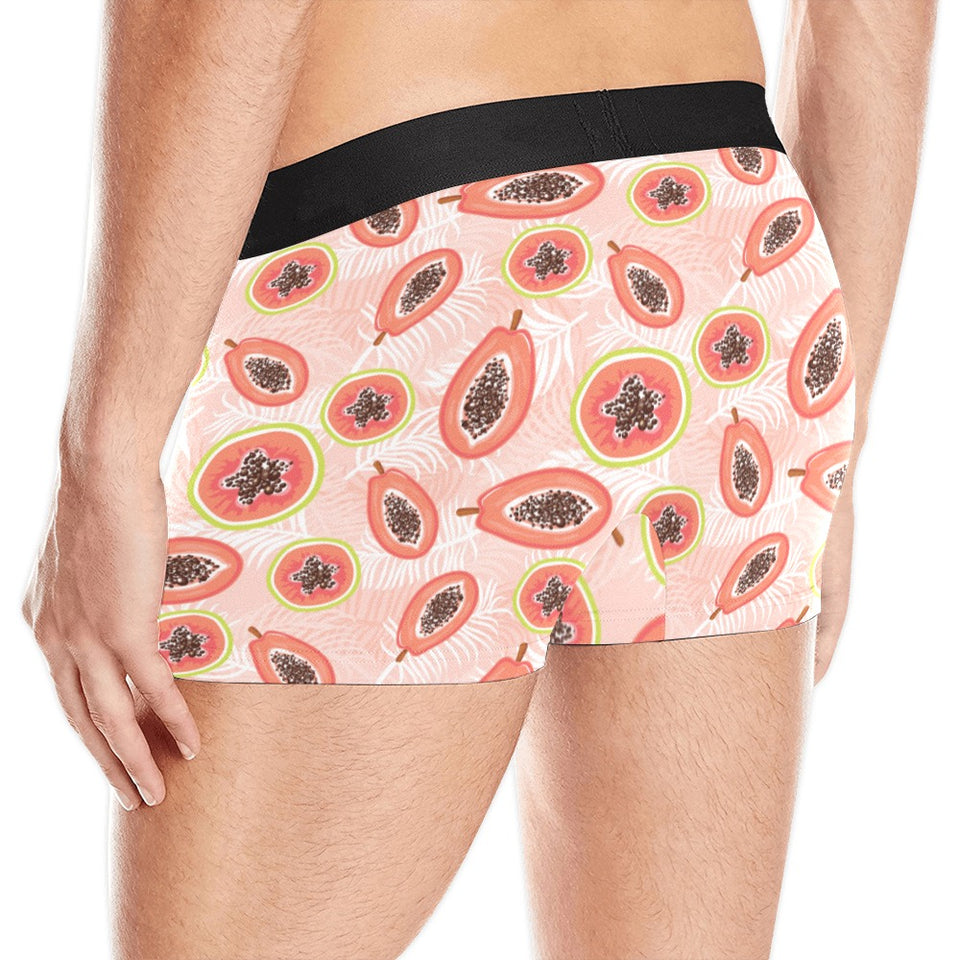 papaya leaves pattern Men's All Over Print Boxer Briefs Men's Underwear