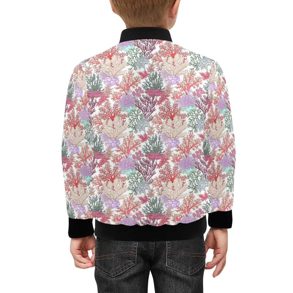 Coral Reef Pattern Print Design 03 Kids' Boys' Girls' Bomber Jacket