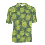 Hop pattern Hop cone background Men's All Over Print Polo Shirt