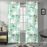 White swan lake pattern Gauze Curtain