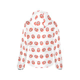 Daruma japanese wooden doll pattern Women's Padded Hooded Jacket