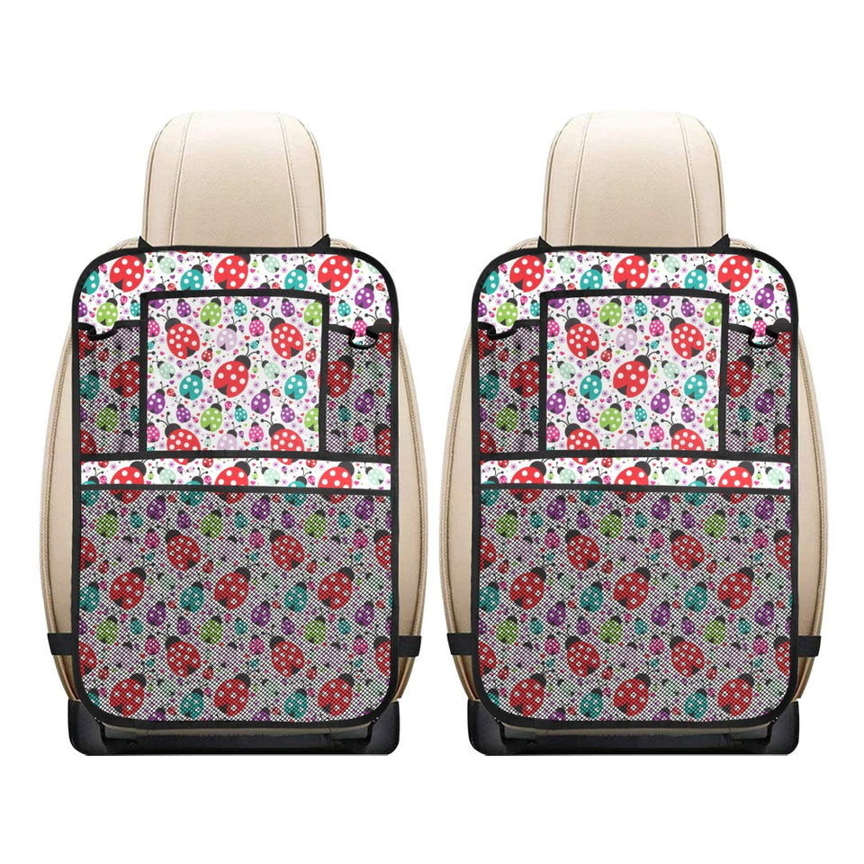 Ladybug Pattern Print Design 03 Car Seat Back Organizer