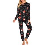 fox sleeping fox pattern Women's All Over Print Pajama Set