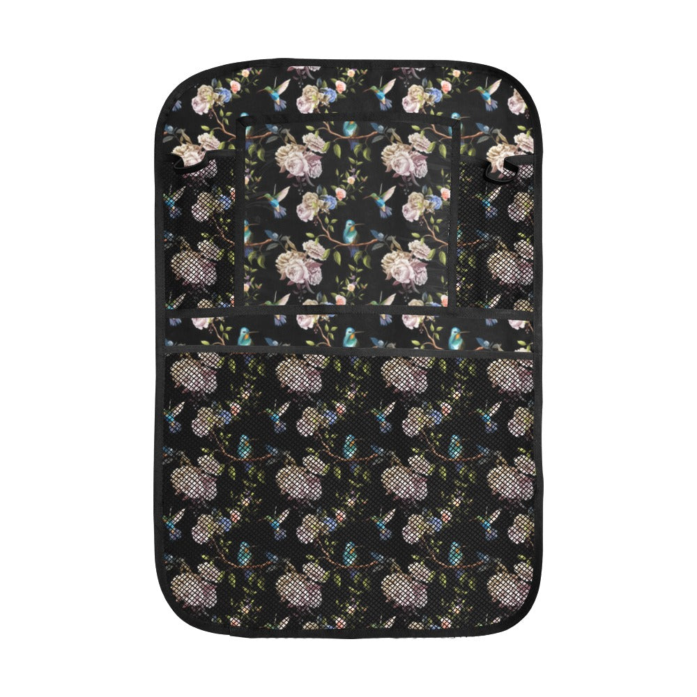 Hummingbird Pattern Print Design 03 Car Seat Back Organizer