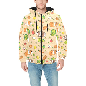 Guinea Pig Pattern Print Design 05 Men's Padded Hooded Jacket