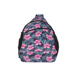 Hibiscus Pattern Print Design 05 All Over Print Chest Bag