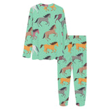 Colorful horses pattern Women's All Over Print Pajama Set