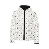Dog Paws Pattern Print Design 03 Kids' Boys' Girls' Padded Hooded Jacket