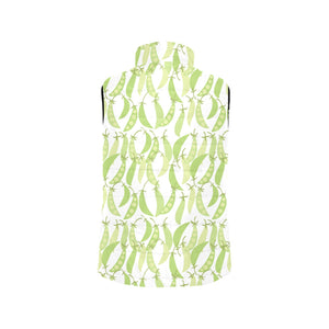 Green Peas Pattern Print Design 03 Men's Padded Vest