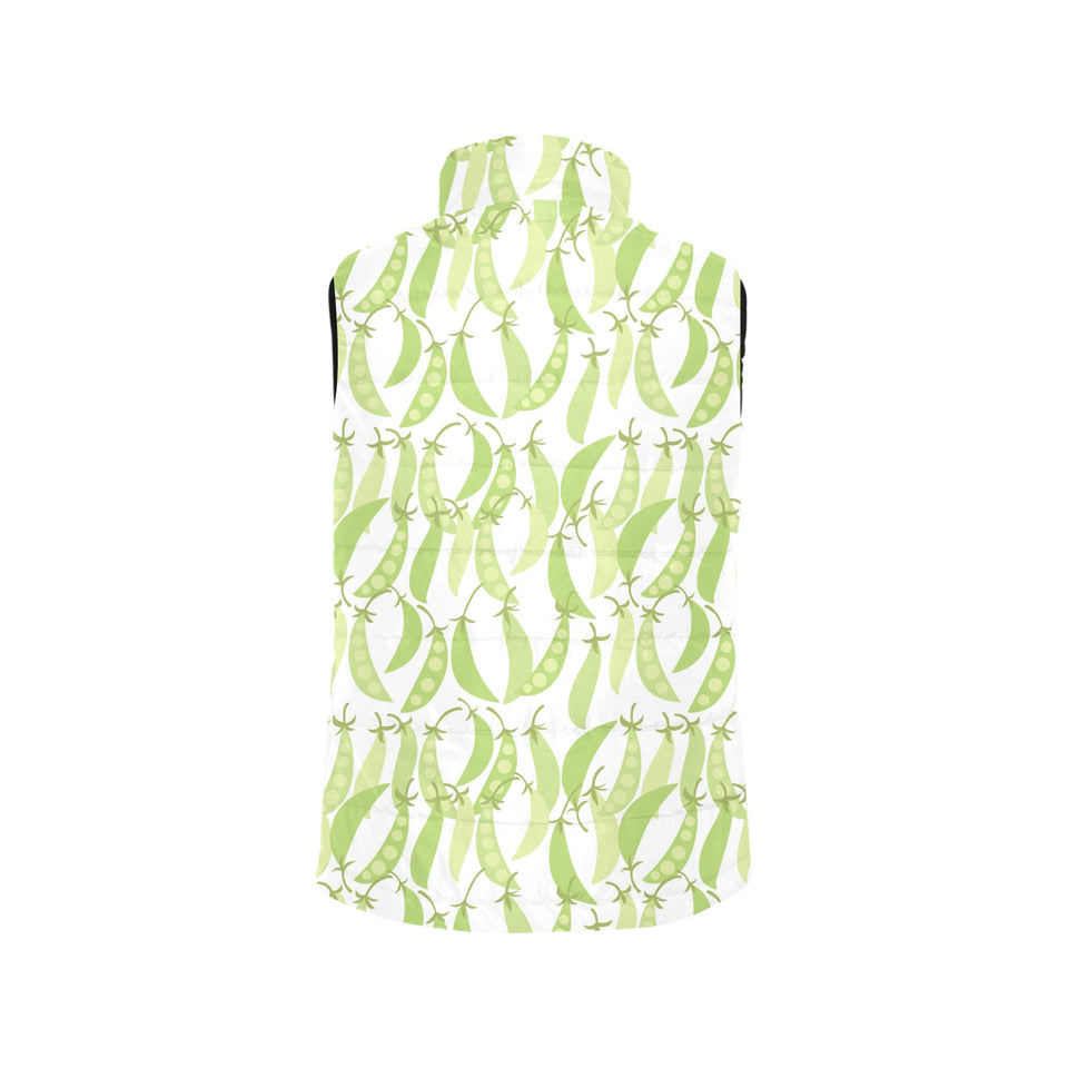 Green Peas Pattern Print Design 03 Men's Padded Vest