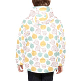 colorful onions white background Kids' Boys' Girls' Padded Hooded Jacket