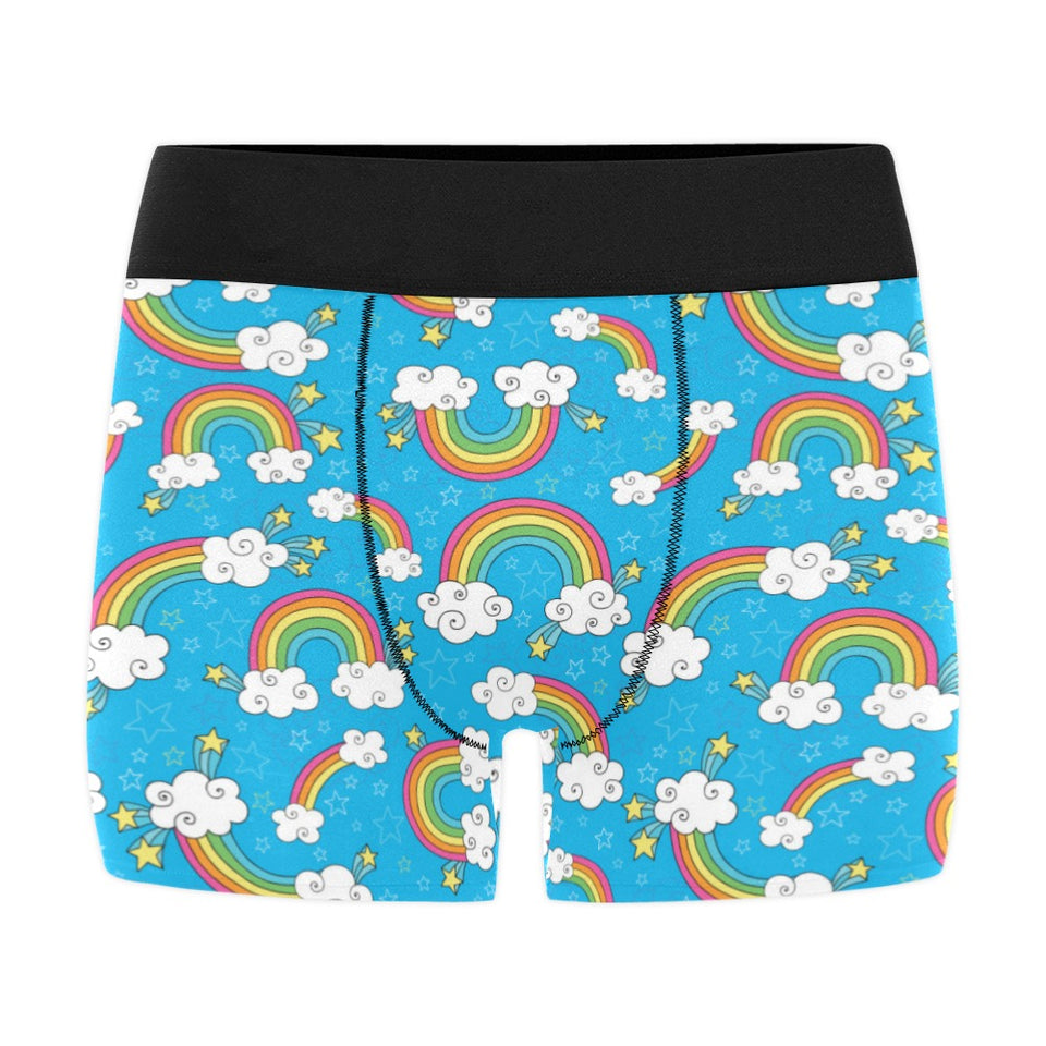 Rainbows Sky Clouds Pattern Men's All Over Print Boxer Briefs Men's Underwear
