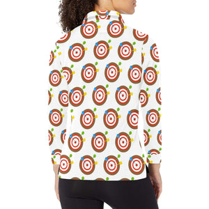 Darts Pattern Print Design 04 Women's Long Sleeve Polo Shirt