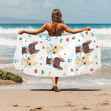 Cute Chihuahua dog pattern Beach Towel