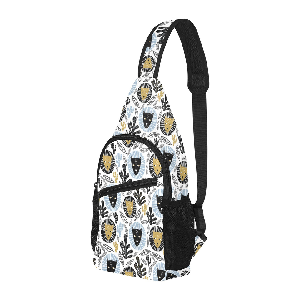 Lion Pattern Print Design 05 All Over Print Chest Bag