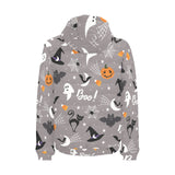 Halloween design pattern Men's Padded Hooded Jacket