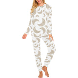 Cool gold moon abstract pattern Women's All Over Print Pajama Set