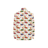 Corgi Christmas Pattern Women's Long Sleeve Polo Shirt