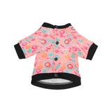 Colorful candy pattern All Over Print Pet Dog Round Neck Fuzzy Shirt