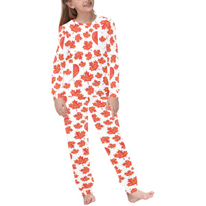 Canada Pattern Print Design 02 Kids' Boys' Girls' All Over Print Pajama Set