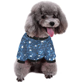 Night sky star pattern All Over Print Pet Dog Round Neck Fuzzy Shirt