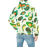 Avocado design pattern Men's Padded Hooded Jacket